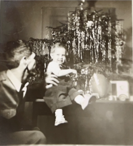 A second Christmas celebration! This one is in Spruce Pine, January 1949. Bobby and Daddy Gus.