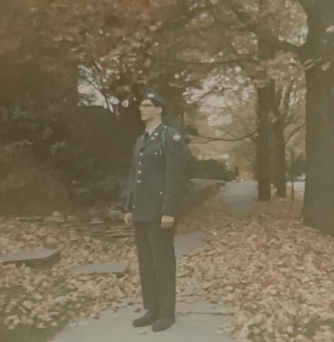 Robert in his ROTC uniform, Homecoming at Indiana University of Pennsylvania. October 15, 1966.