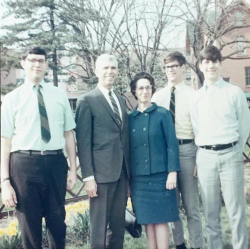 Robert and his brothers treated his parents to dinner at IUP on their 23rd anniversary April 13, 1969.