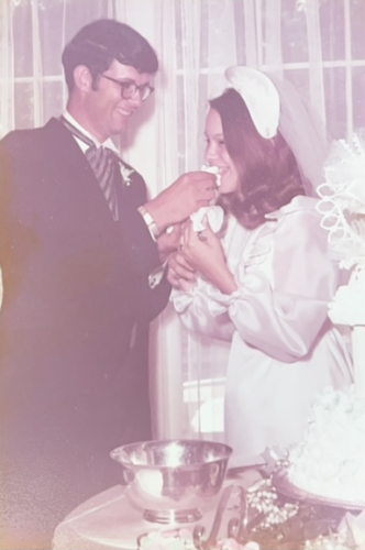 Bob gently feeds his wife, Beckie, June 17, 1972.