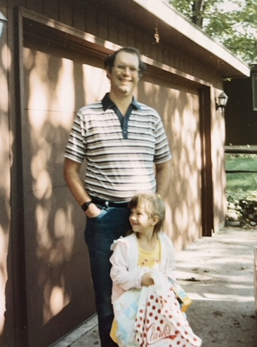 Sunny Hultman smiles: Bob and Ashley, Cadillac, Michigan, 1985.