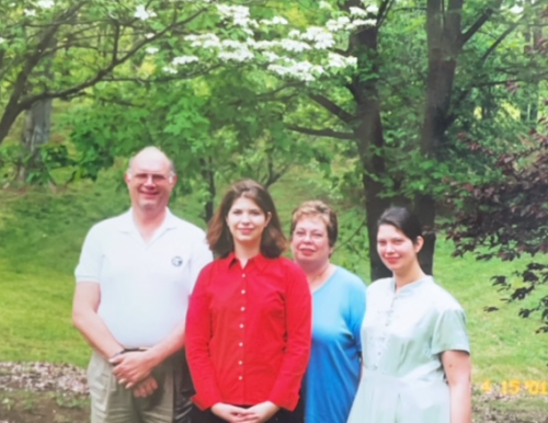Easter 2001, Bob, Ashley, Beckie, and Andrea.