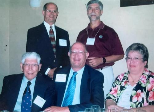 Richard, Randy, Gus, Bob, and Beckie at the ship's crew reunion in Washington, DC, August 2005.